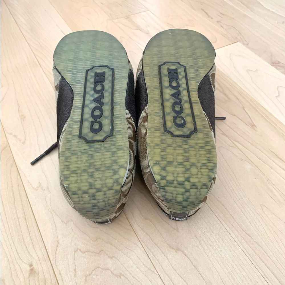 Coach Brown Signature Canvas Lace-Up Sneakers size 8.5W - Picture 13 of 15